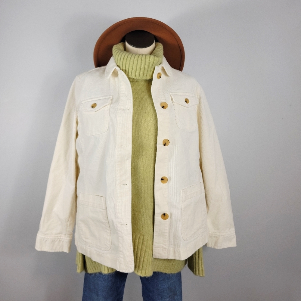 NWT Talbots cream corduroy jacket